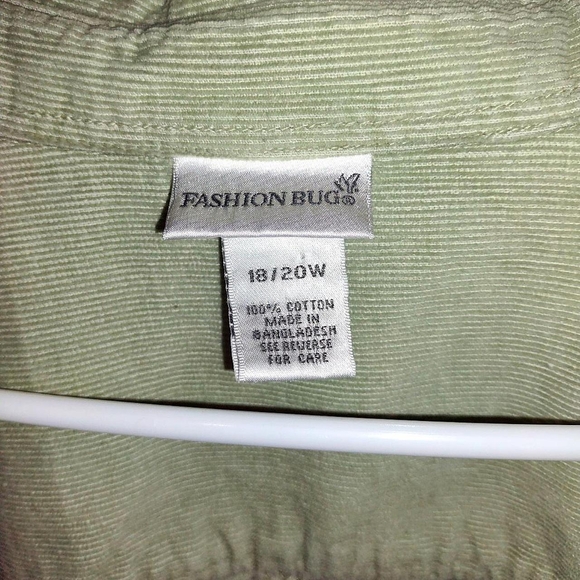 Fashion Bug Light Green Button-Down Shirt - Picture 5 of 5